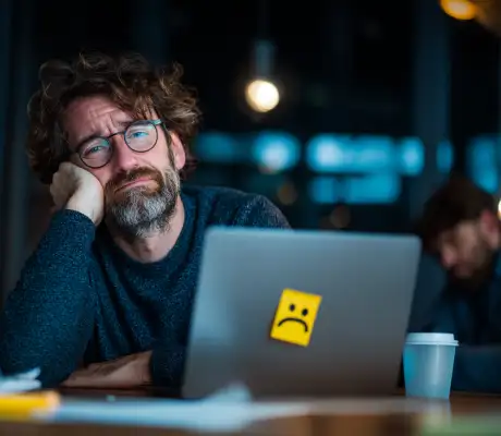 Man frustrated with his website